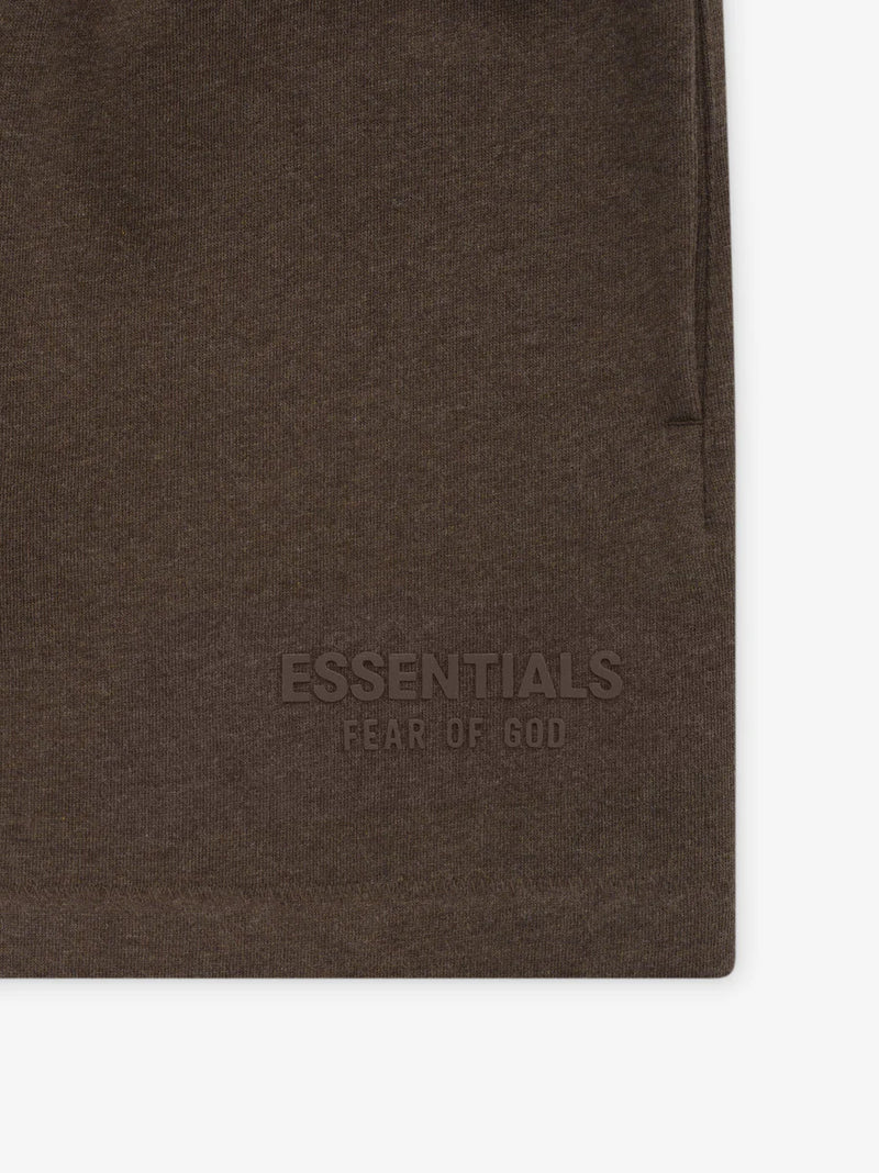 ESSENTIALS SWEATSHORT HEATHER WOOD