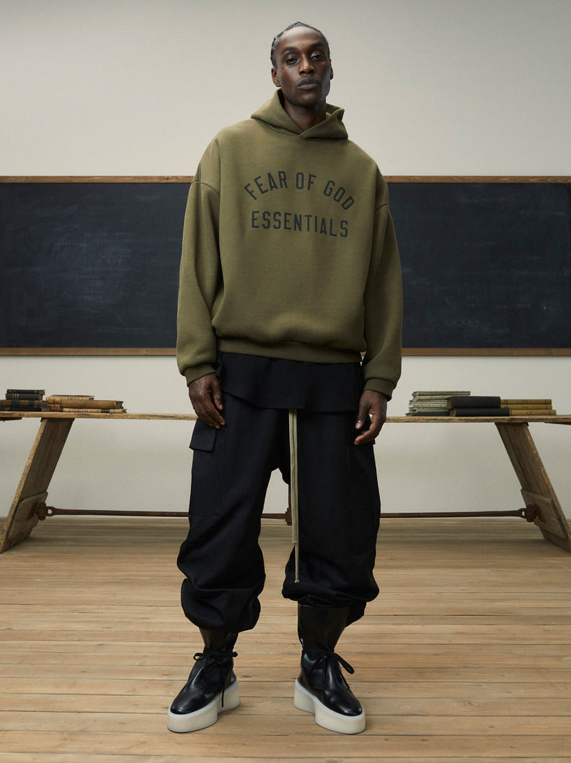 TEXTURED NYLON FIELD PANT - BLACK