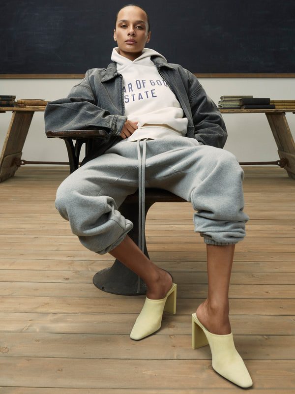 SWEATPANT DARK HEATHER OATMEAL