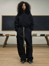 TEXTURED NYLON FIELD PANT - BLACK