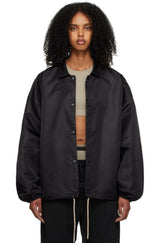 ESSENTIALS COACHES JACKET BLACK CORE