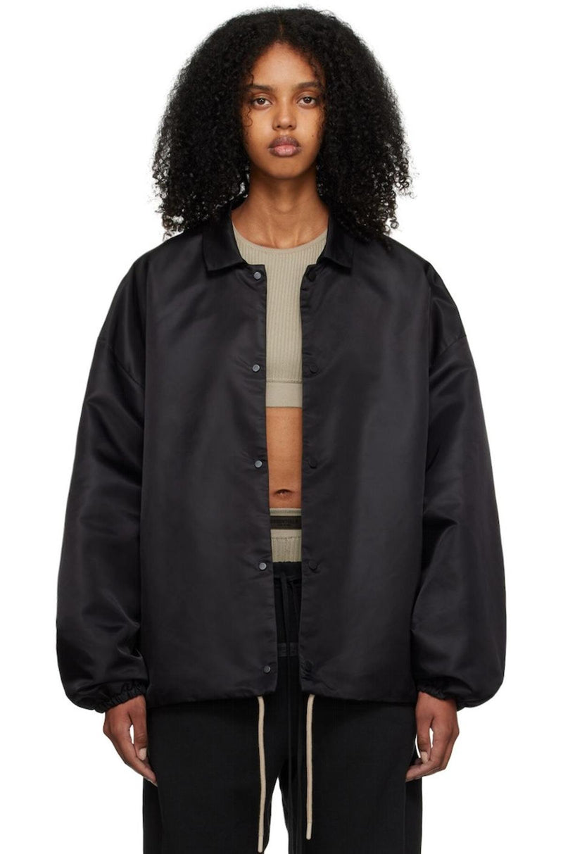 ESSENTIALS COACHES JACKET BLACK CORE