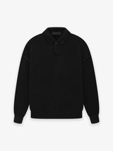 ESSENTIALS KNIT POLO-BLACK-CORE