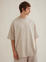 JERSEY CREWNECK TEE SILVER CLOUD