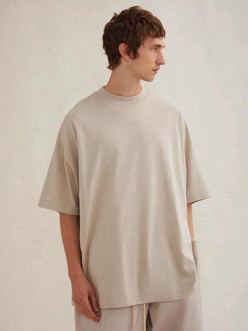JERSEY CREWNECK TEE SILVER CLOUD