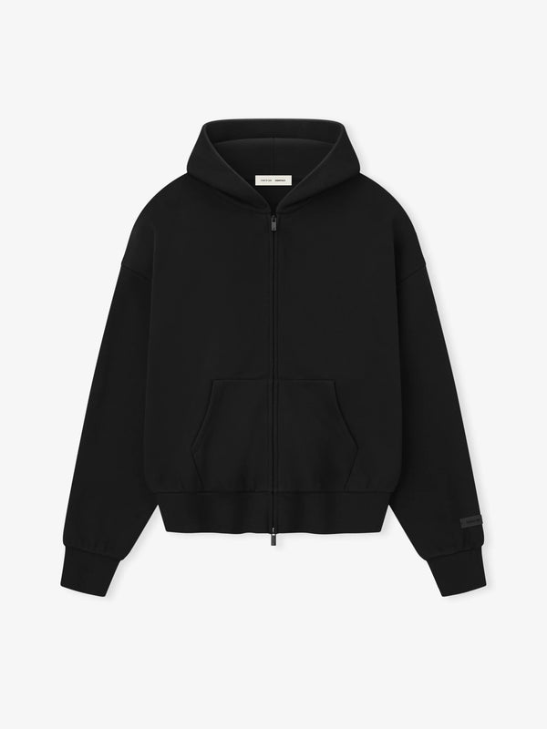 CLASSIC FIT FLEECE ZIP - JET BLACK