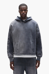 GOTHIC OUTLINE HOODIE - BLACK