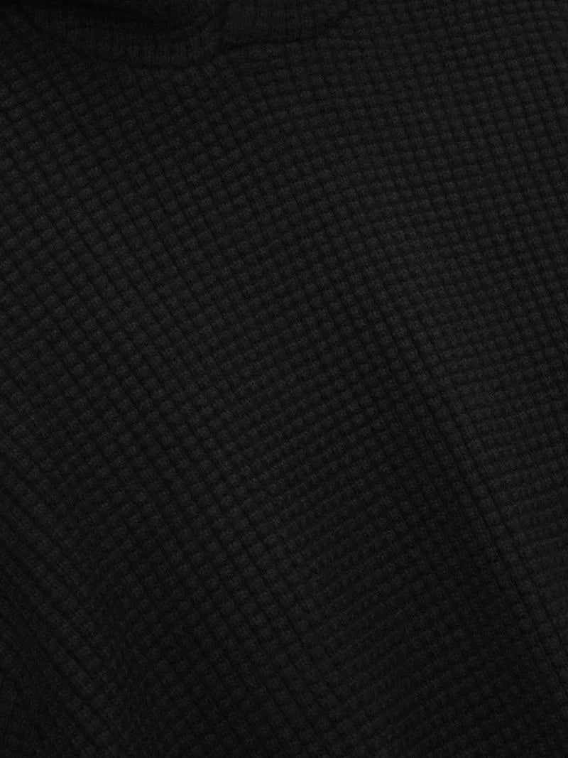 HEAVY WAFFLE 90'S HOODIE - VINTAGE BLACK