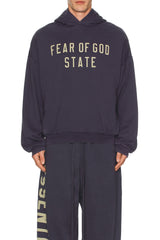HEAVY FLEECE HOODIE MARINE