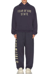 HEAVY FLEECE HOODIE MARINE