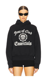 HEAVY FLEECE VINTAGE SHRUNKEN HOODIE - BLACK