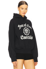 HEAVY FLEECE VINTAGE SHRUNKEN HOODIE - BLACK