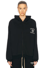 HEAVY FLEECE FULLZIP HOODIE BLACK