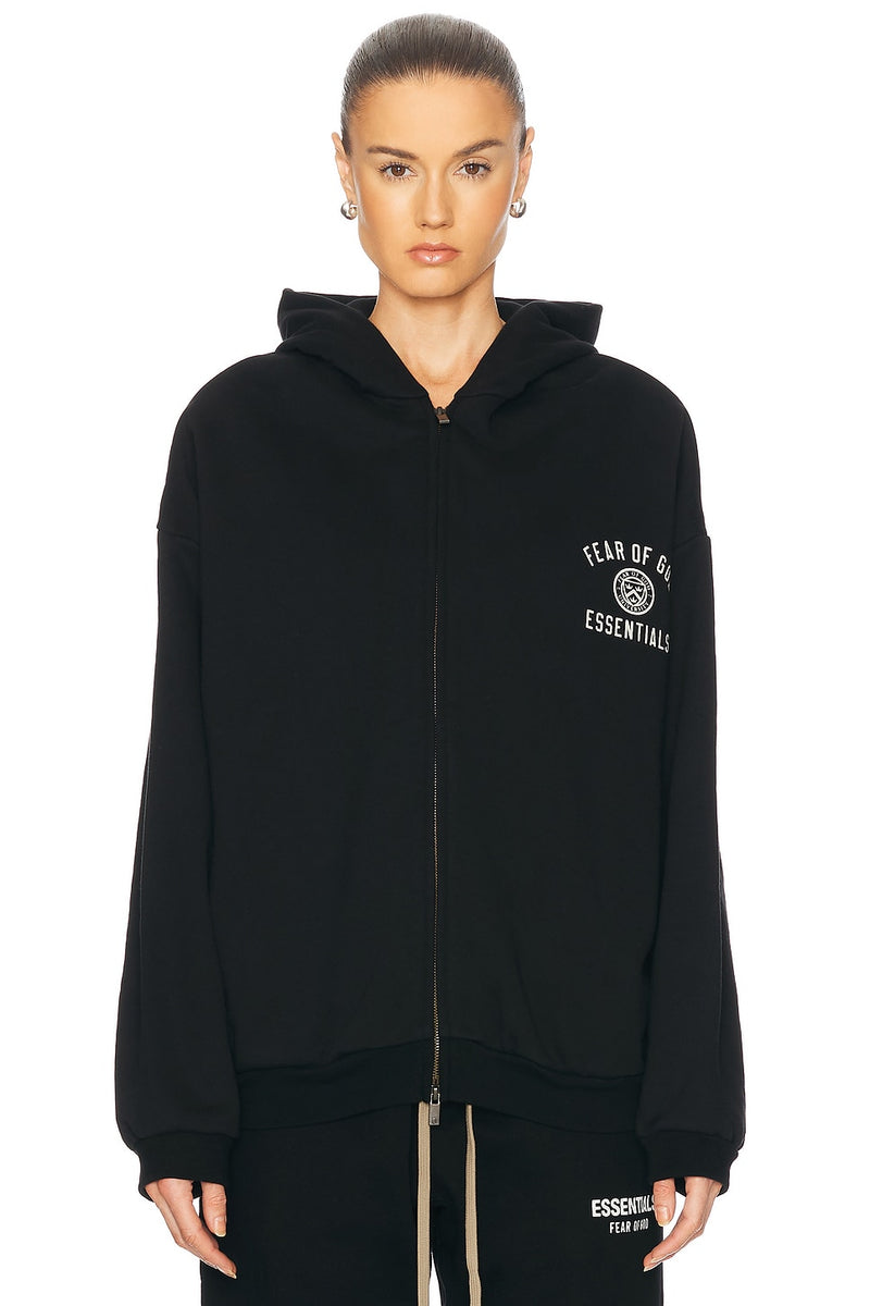 HEAVY FLEECE FULLZIP HOODIE BLACK
