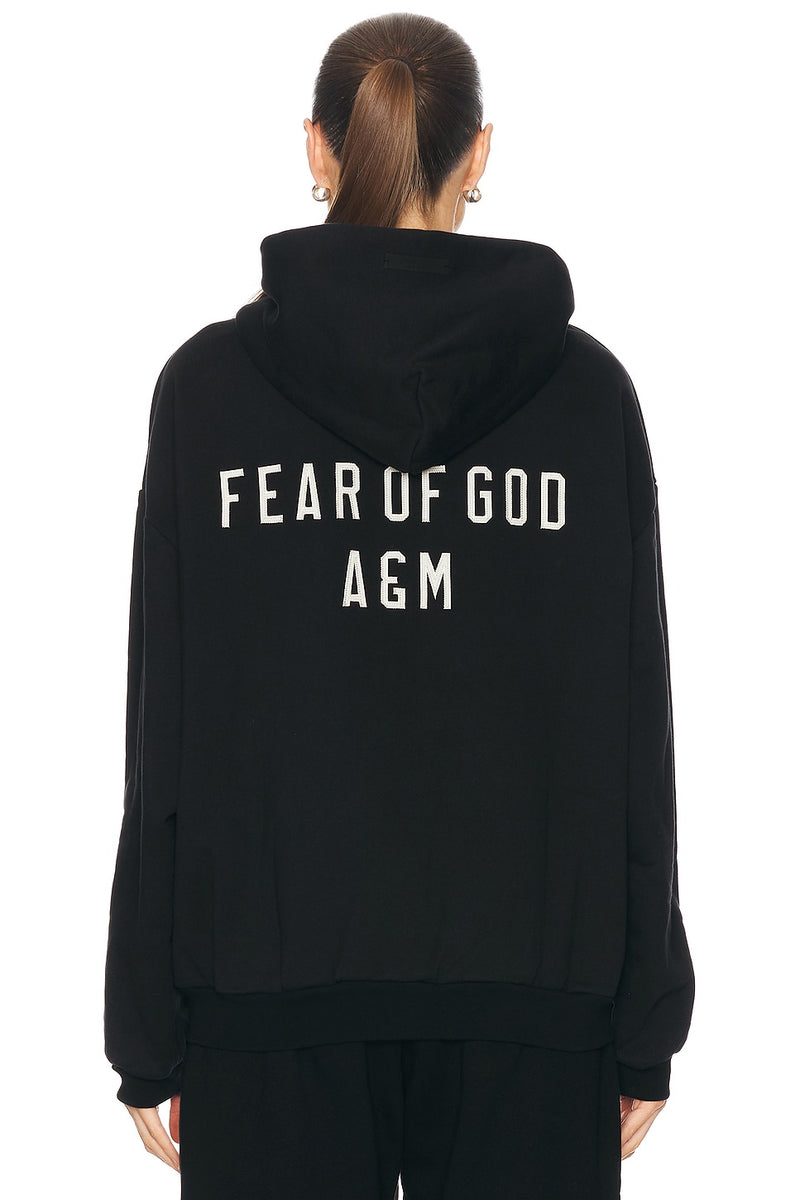 HEAVY FLEECE FULLZIP HOODIE BLACK