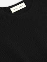 WAFFLE SHORT SLEEVE - JET BLACK