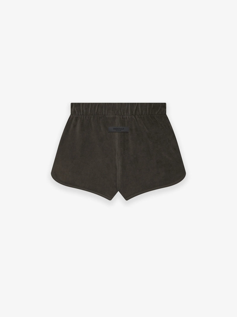 WOMEN VELOUR SHORT OFF BLACK