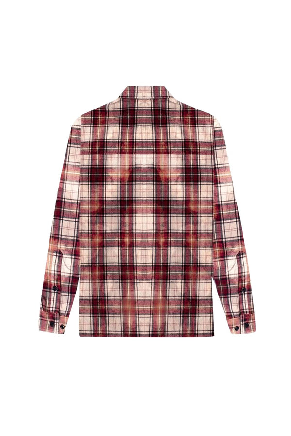 OTHER FLANNEL SHIRT BLEACH RED