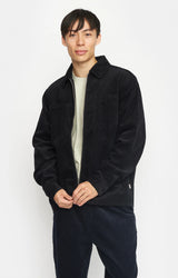 OVERSHIRT W. ZIPPER - BLACK