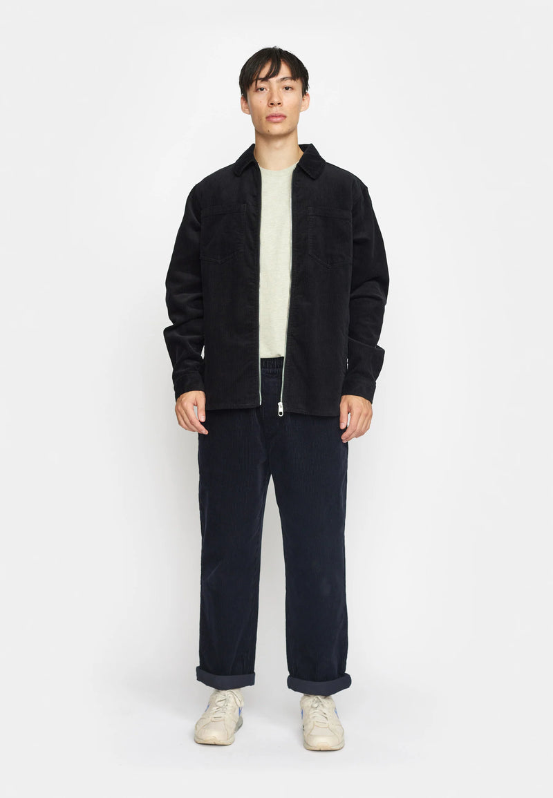 OVERSHIRT W. ZIPPER - BLACK