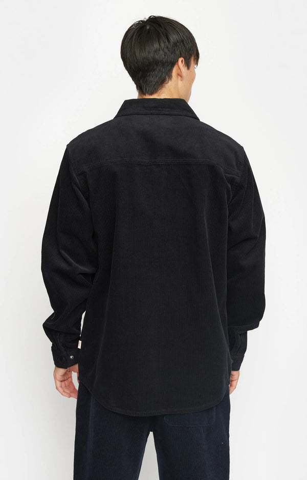 OVERSHIRT W. ZIPPER - BLACK