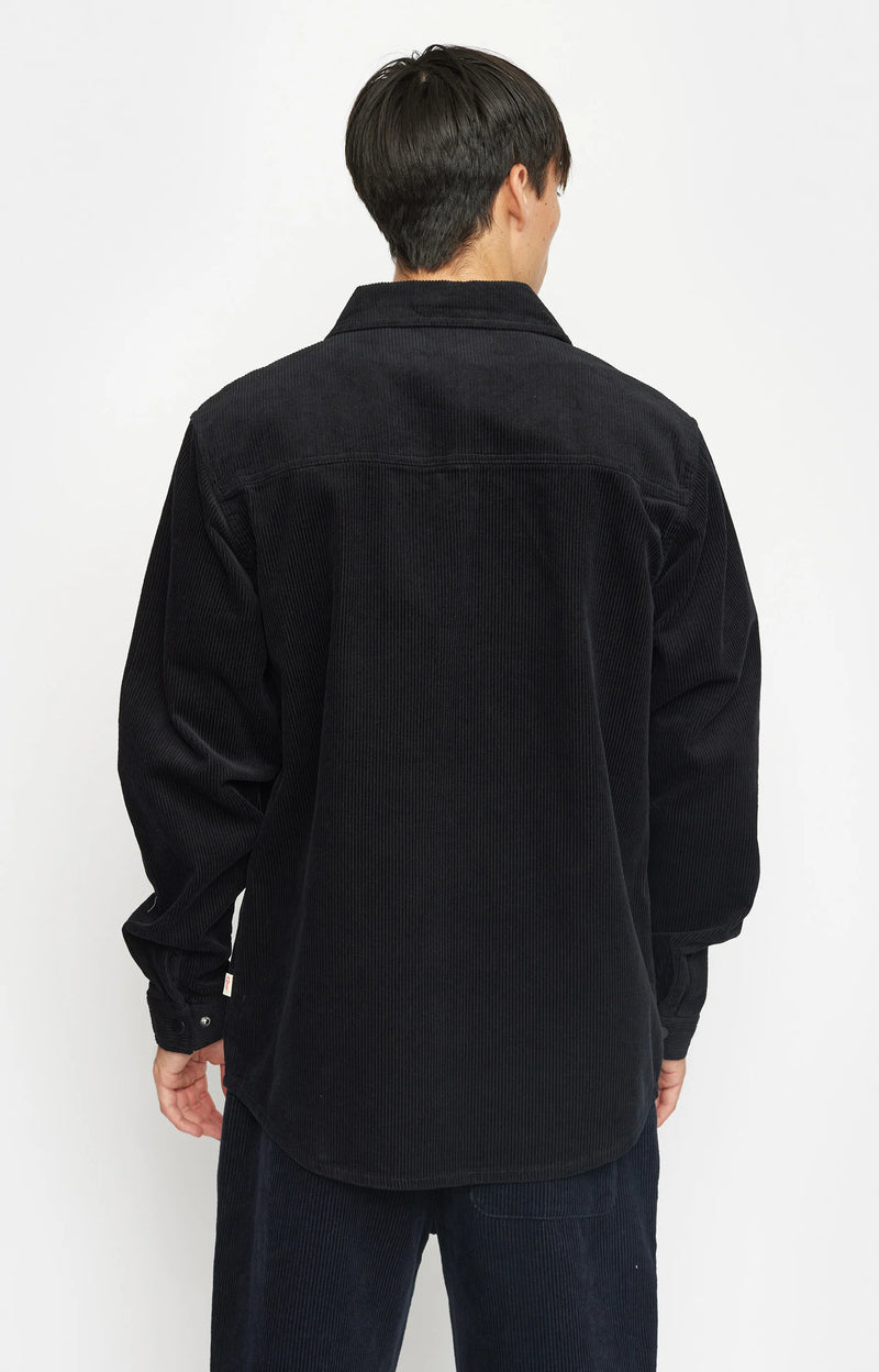 OVERSHIRT W. ZIPPER - BLACK