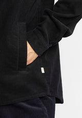 OVERSHIRT W. ZIPPER - BLACK
