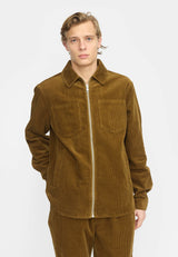 OVERSHIRT W. ZIPPER - DUST BROWN