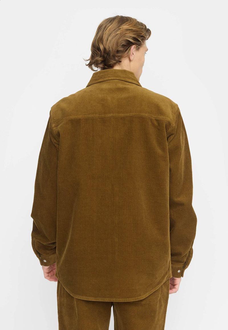 OVERSHIRT W. ZIPPER - DUST BROWN