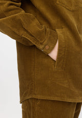 OVERSHIRT W. ZIPPER - DUST BROWN