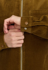 OVERSHIRT W. ZIPPER - DUST BROWN