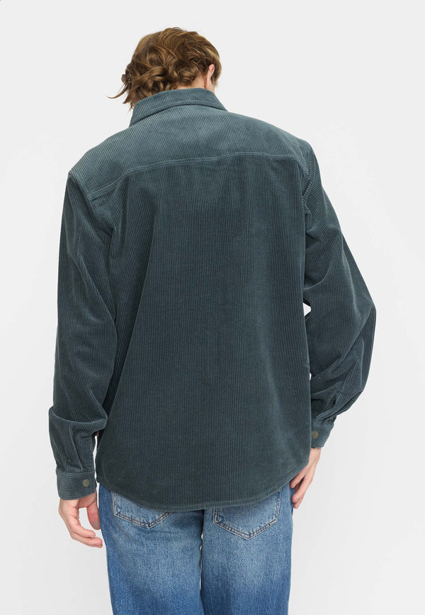 OVERSHIRT W. ZIPPER - PETROL