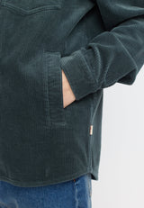 OVERSHIRT W. ZIPPER - PETROL