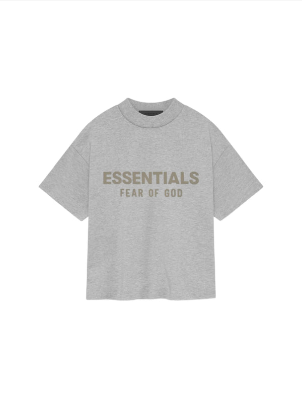 KIDS-CREWNECK T-SHIRT-LIGHT HEATHER GREY