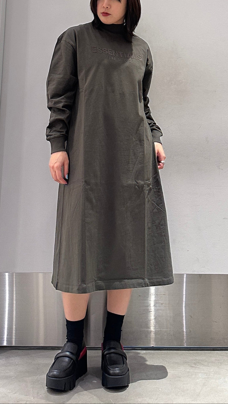 LS TEE DRESS Off Black