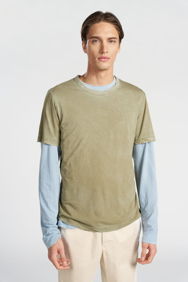CLASSIC CREW TEE-VINTAGE BASIL