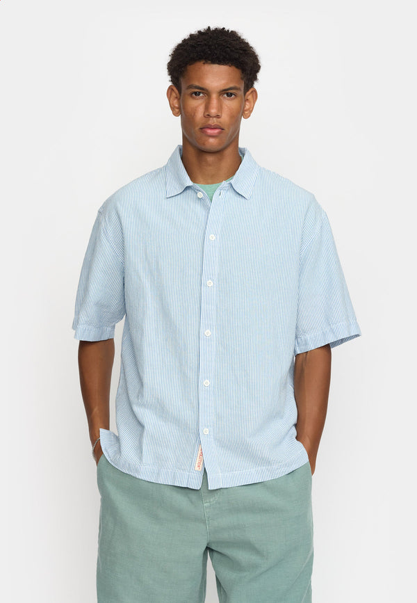 OVERSIZE SHORT-SLEEV  BLUE