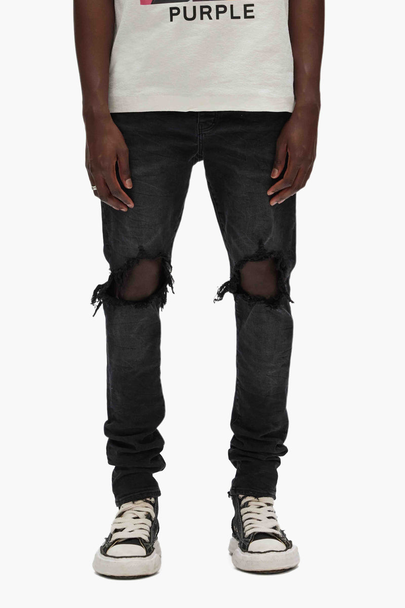 BLACK BIG KNEE BLOWOUTS BLACK WASH