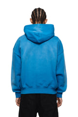 Oversized Hoodie Cutout Wordmark - Blue