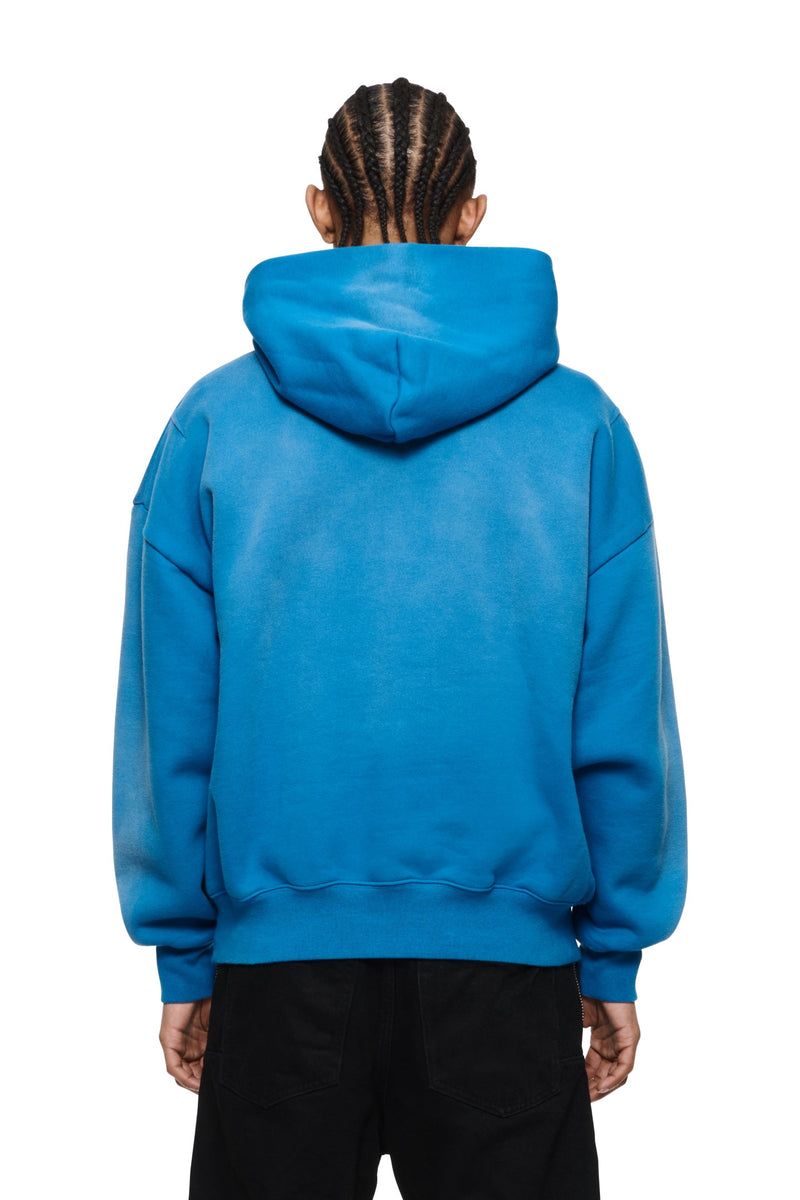 Oversized Hoodie Cutout Wordmark - Blue