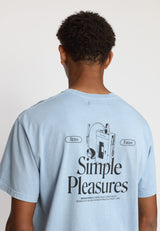 PRINTED T-SHIRT DUST BLUE