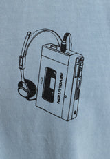 PRINTED T-SHIRT DUST BLUE
