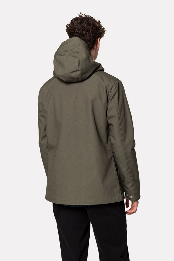 PARKA JACKET WITH SILVER TRIM ARMY