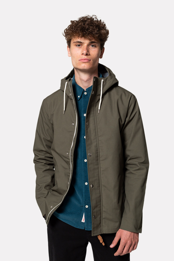 PARKA JACKET WITH SILVER TRIM ARMY