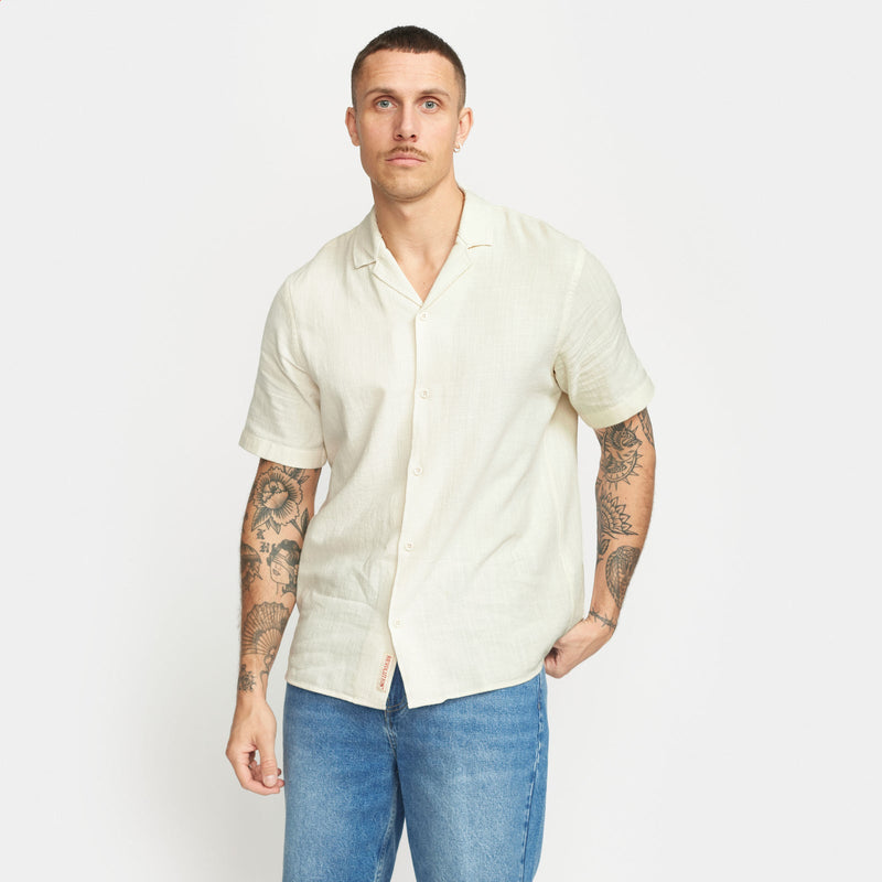 SHORT-SLEEVED CUBAN OFFWHITE