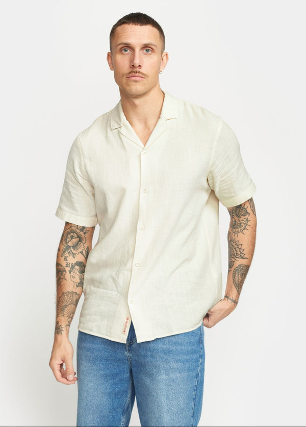 SHORT-SLEEVED CUBAN OFFWHITE