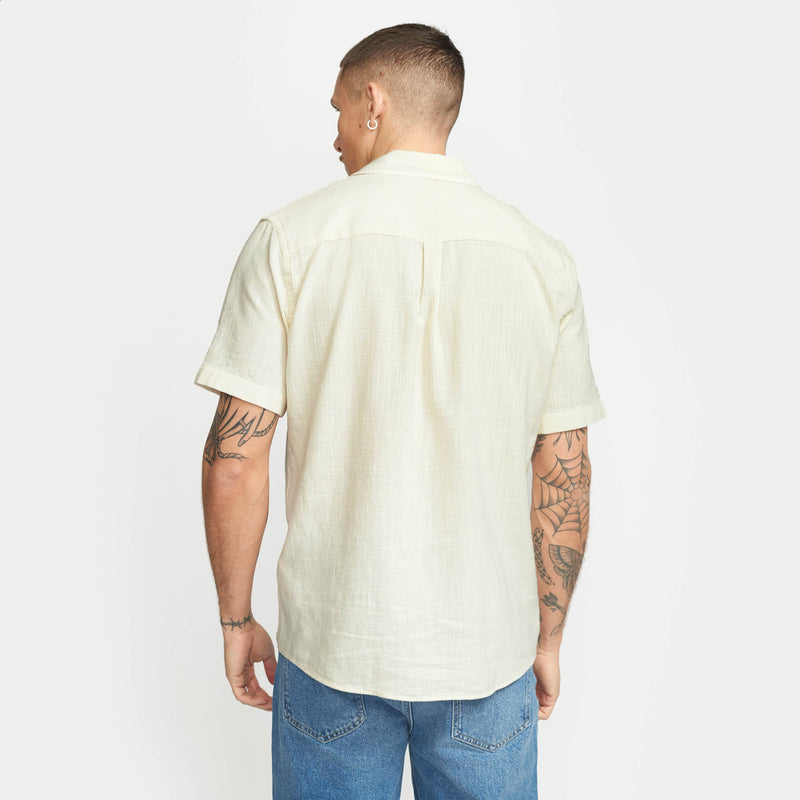 SHORT-SLEEVED CUBAN OFFWHITE