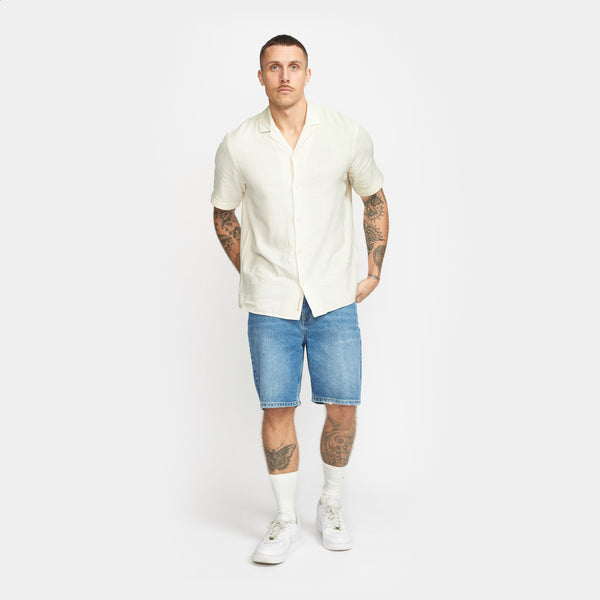 SHORT-SLEEVED CUBAN OFFWHITE