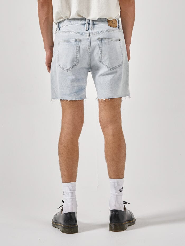 MANDUDE DENIM SHORT-DUSTED BLUE