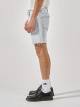 MANDUDE DENIM SHORT-DUSTED BLUE